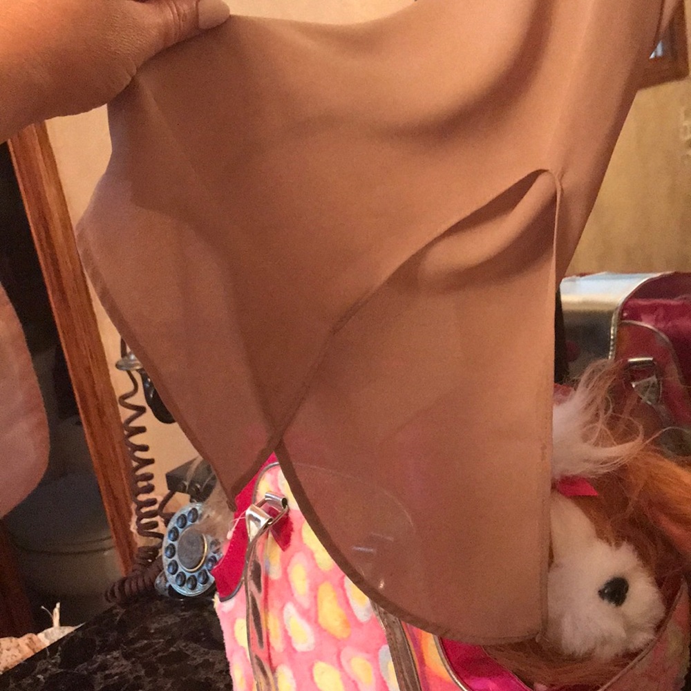 NEW w/o a tag gorgeous long sleeves beige blouse - Picture 2 of 5